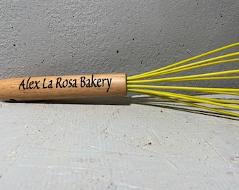 Personalized Whisk, Custom Whisk, Wooden Cooking Utensil, Wedding Gift Cooking, Bridal Shower Gift, Cooking Whisk