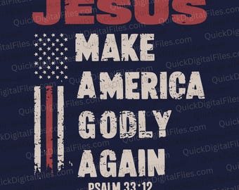 JESUS – Make America Godly Again Design (Digital Download) svg png jpeg pdf