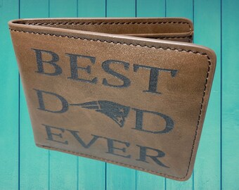 Personalized Wallet | Men's Wallet | Gift For Dad | Groomsman Gift | Wedding Gift | Birthday Present | Name Leather Wallet | Brown Wallet