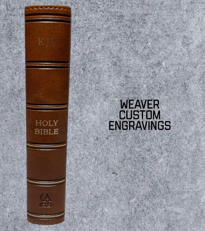 Bible Personalized Makes A Great Christian Gift, Baptism Or Birthday Leather Bible, Mothers Day Laser Engraved KJV Christian Bible image 3