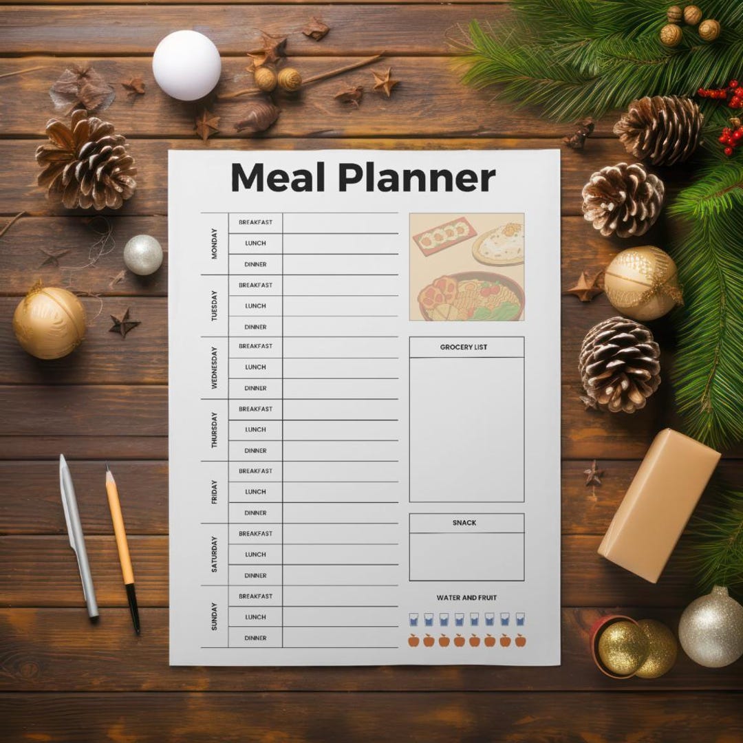 Printable Weekly Meal Planner – Meal Prep & Grocery List (PDF Download ...