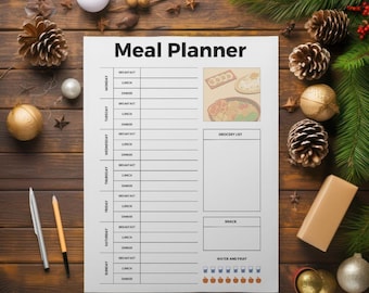 Printable Weekly Meal Planner – Meal Prep & Grocery List (PDF Download)