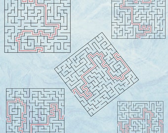 KIDS 50 MAZE Pack, Printable Maze Games Book, Maze Puzzles For Children, Print Your Own Maze