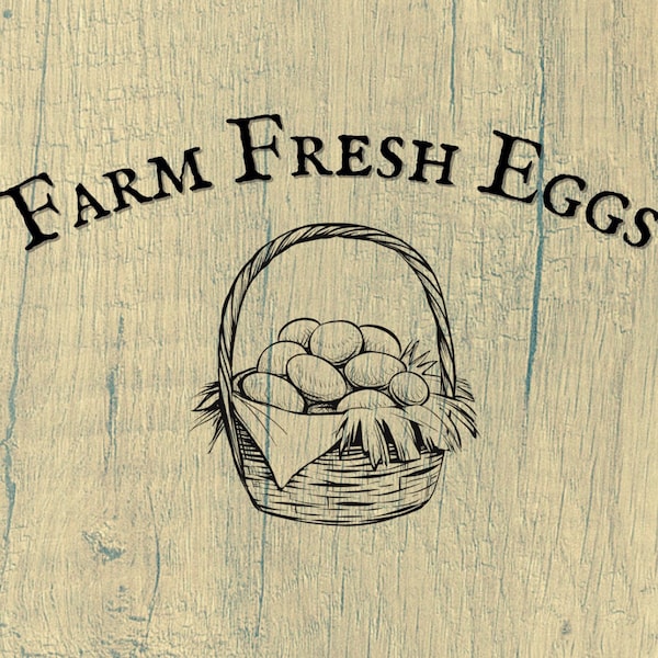 Farm Fresh Eggs SVG PNG PDF, Rustic Vintage Printable Cricut Vector, Egg Carton Sticker, Chicken Lady Handing Eggs, Rustic Farm Silhouette