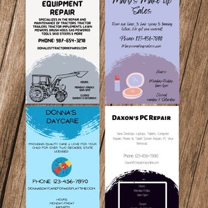 FLYERS SJABLONEN, 4 Pack Business Flyer, Bewerkbaar Flyer Digitaal Bestand, Flyer Design, Afdrukbare Flyers, Social Media Flyer, DIY Flyer-sjabloon