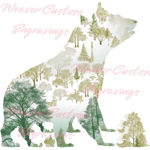 California Bear Art: digitale PNG-afbeelding voor ambachten, prenten en woondecoratie