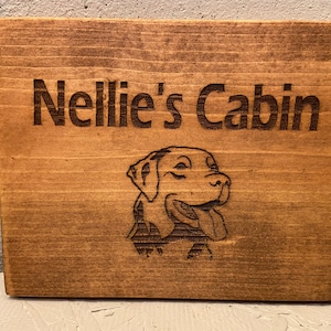 Custom Wood Pet Sign | Rustic Carved Wood with Personalized Quotes | Small and Large Custom Signs