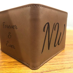 BILLETERA PERSONALIZADA GROOMSMAN, billetera personalizada duradera para hombres, billetera delgada personal para maestro, billetera de regalo horizontal de cuero billfold