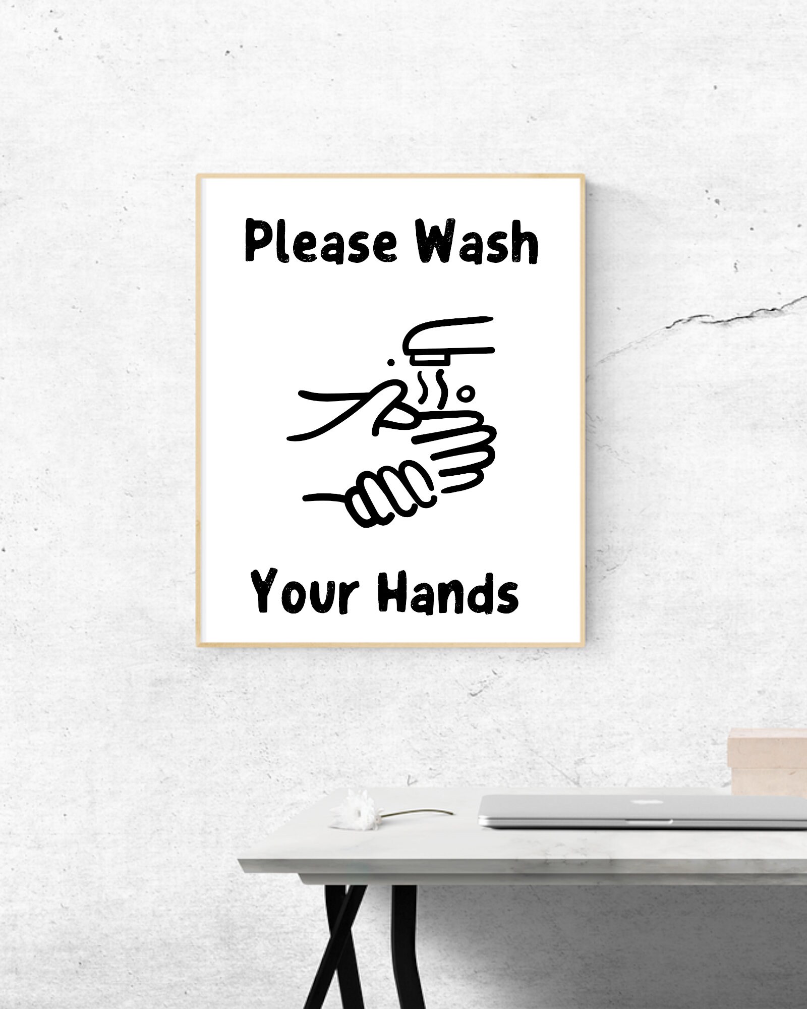 Please Wash Your Hands SVG PNG PDF - Printable Restroom Sign - Guest ...