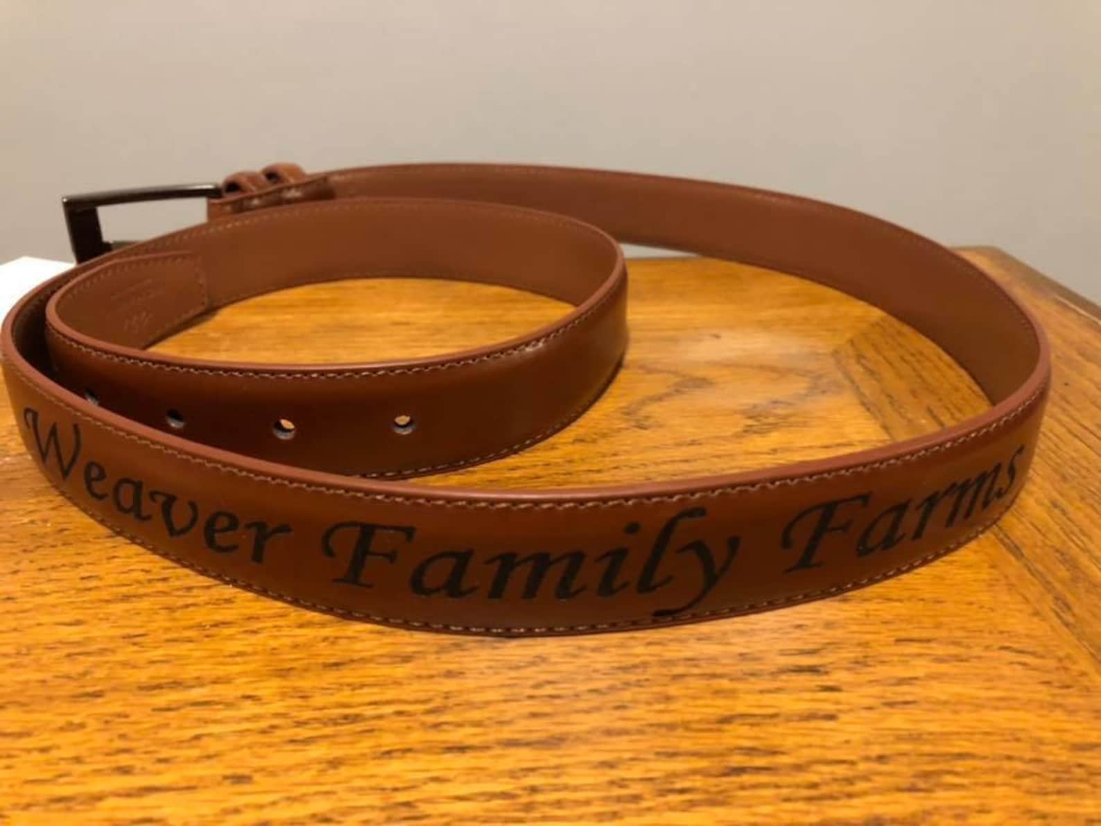 personalized leather belt