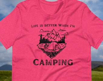 Das Leben ist besser, wenn ich T-Shirt bin Bergkette und Outdoor-Szene