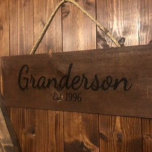 Custom Rustic Wood Sign - Personalized Wooden Sign for Home Decor, Housewarming - Handcrafted Farmhouse Style - Choose Size & Stain Color