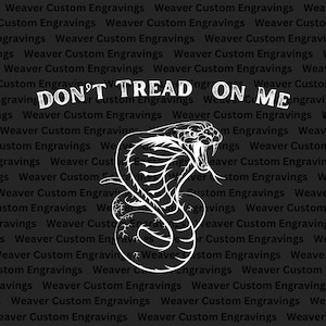 Don&#39;t Tread On Me Gadsden Flag Design SVG PNG PDF, Proud American Patriot White Version For Dark Shirt Printing, Snake Flag Anti-Government