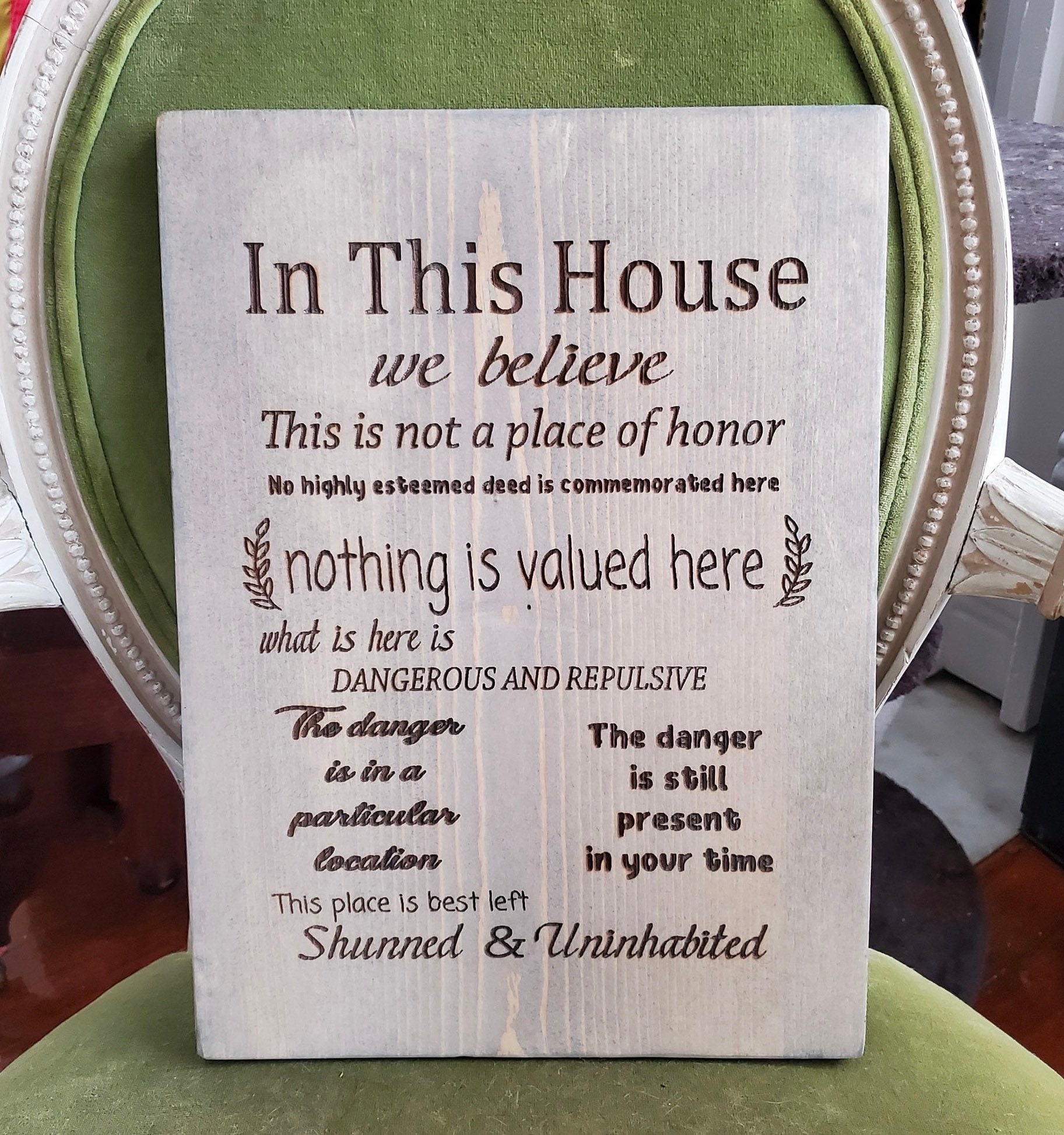 PERSONALIZED WOOD SIGN, Laser Engraved Signs Customized, Real Wooden Sign, Wedding Vows Sign, In This House We Believe Signs