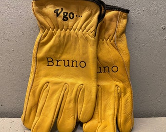 Work Gloves, Customized Personalized Gardening Working Gloves, Construction Worker Gloves Gift for Men, Custom Work Gloves, Wells Lamont