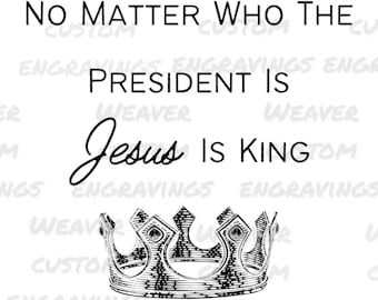 Jesus Is King PNG SVG PDF, Bible Scripture Christian Cricut File Vector, Religious Easter Silhouette Sublimation, Jesus Is King Of Kings