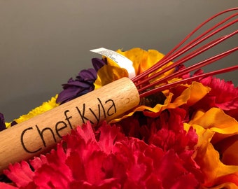 Personalized Laser Engraved Whisk - Custom Cooking Utensil for Chefs, Home Cooks - Unique Gift for Mom, Grandma