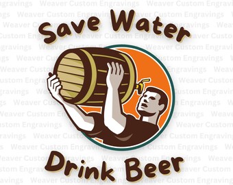 Save Water, Drink Beer SVG PNG PDF Graphic: Cheers to Conservation!