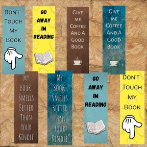 PRINTABLE BOOKMARKS, Print at Home Bookmarks, Bookmarks for All Ages ...