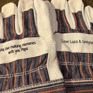 Personalized Leather Work Gloves, hunting gift for men, Suede Gardening, Construction Worker Gloves Gift for Men, work gloves, work gloves