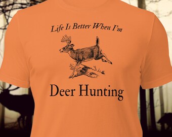 Hirsch Jagd Grafik T-Shirt, Geschenk für Papa