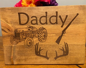 Last Name Wood Sign | Personalized Sign For Hunters | Beer | Gift For Dad | Deer Name Customized