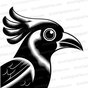 Bird Head Silhouette Design (Digital Download) SVG PNG JPEG pdf