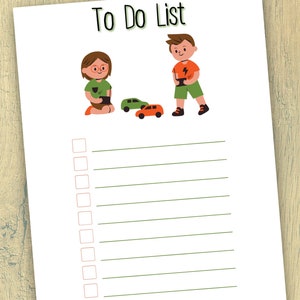 Printable To Do List For Kids, Children’s Chores To Do List, Daily Checklist Print, Daily Kids Routine, Child Responsibility Paper
