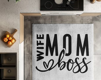 Wife Mom Boss - Textual Design (Digital Download) SVG PNG JPEG pdf