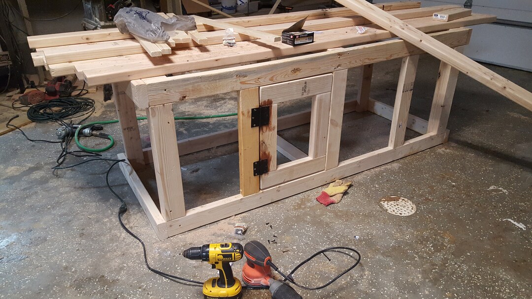 Dog Crate Furniture PLANS to Build Your Own Wood Double Wooden Indoor