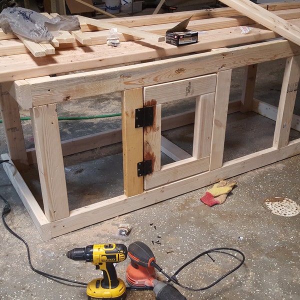 Dog Crate Furniture PLANS To Build Your Own Wood Double Wooden Indoor Dog Crate! Doggie Den - Rustic Wood DIY Dog Crate - Dog Pen