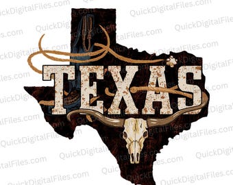 Vintage Texas T-Shirt Graphic | Western Rustic Design (Digital Download)