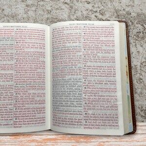 Bible Personalized Makes A Great Christian Gift, Baptism Or Birthday Leather Bible, Mothers Day Laser Engraved KJV Christian Bible image 2