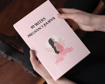40 Week Pregnancy Journal | Planner, Memory Book (PDF Download)