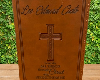 Anpassad namnbibel, personlig bibel, graverad bibel, kristna gåvor, etsade gåvor, bibelversgåva, KJV-bibel, personlig bibel