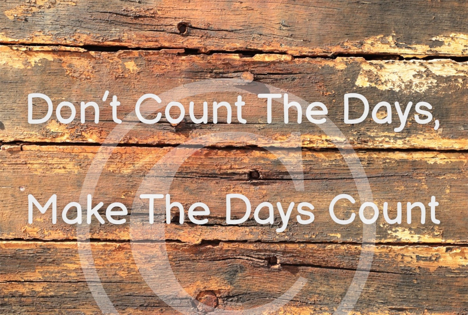 Don't Count The Days Make The Days Count Instant Etsy