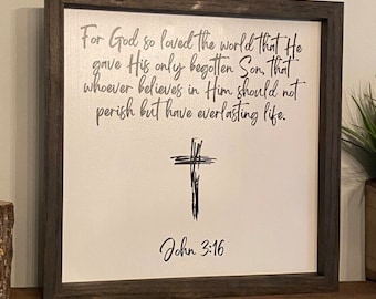 Jean 3:16 PNG SVG Digital Design Télécharger | Conception d'art numérique verset biblique | Écriture Wall Art imprimable | Conception chrétienne pour les t-shirts