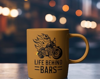 Life Behind Bars Motorcycle SVG/PNG/JPEG/pDF - Dynamic Flame Graphic
