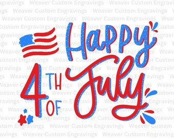 4th of July SVG, American Flag, Fireworks Graphic (Digital Download)