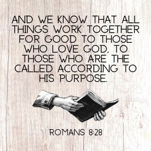 Romans 8:28 SVG PNG PDF, Scripture Wall Art, Bible Verse Wall Art ...