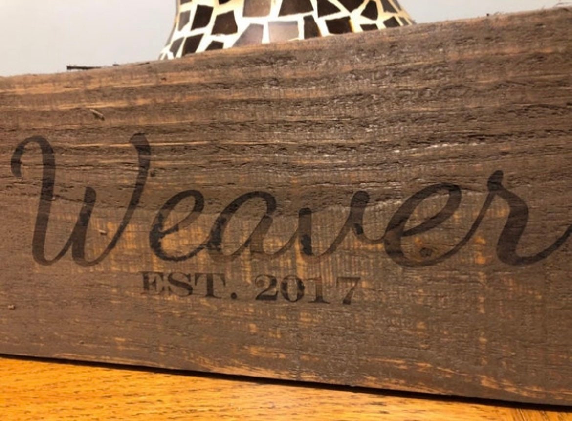 Custom Rustic Sign With Last Name Wall Decor to Hand Anywhere Etsy