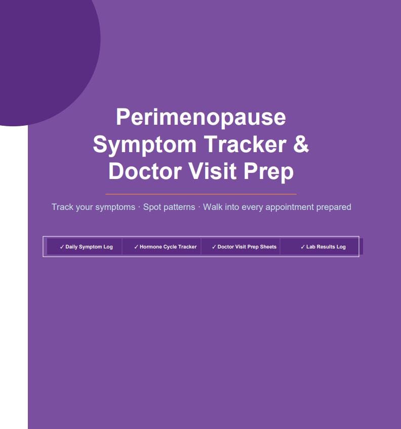 Perimenopause Symptom Tracker Printable | Menopause Journal Doctor ...