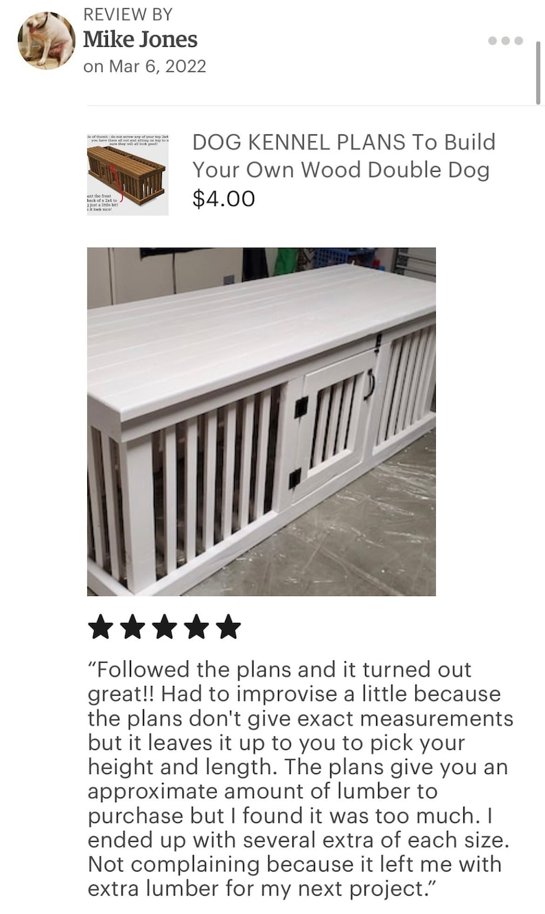 Dog Crate Furniture PLANS To Build Your Own Wood Double Wooden Indoor Dog Crate Doggie Den Rustic Wood DIY Dog Crate Dog Pen image 3