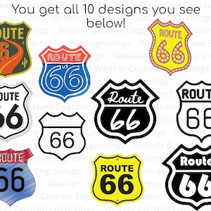 Route 66 Digital Vector Files SVG PNG PDF, Route 66 Sign Clipart, Route ...
