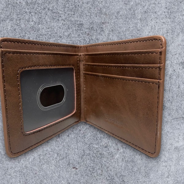 Customized Wallet for Men | Personalized Billfold for Dad | Laser Engraved Father's Day Gift