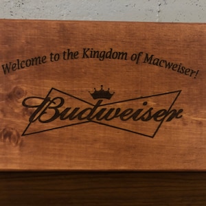 Budweiser Wood Sign - Etsy