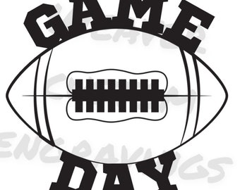 Game Day Football SVG PNG PDF, Sports Clipart File For Cricut, Design For T-Shirt, Football Team Silhouette, Game Day Cut File Design