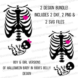 Halloween Rib Cage with Baby Skeletons Bundle | Spooky DIY Costume Design | Digital Download