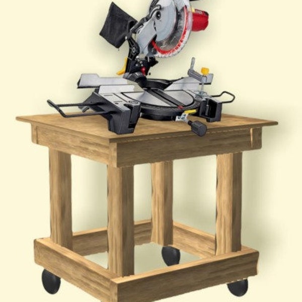 DIY Rolling Work Bench Table PLANS To Build Your Own Wood Square Rolling Work Bench! Work Bench With Wheels - Build At Home Pdf