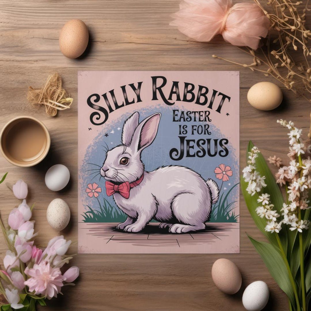 Silly Rabbit, Easter is for Jesus - Christian Easter Design (PNG, JPEG ...